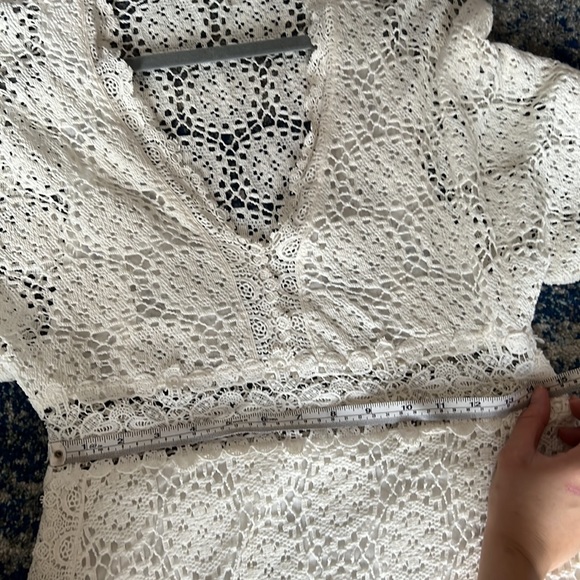 ba&sh Lorr V-Neck Crochet Lace Maxi Dress - Picture 11 of 12